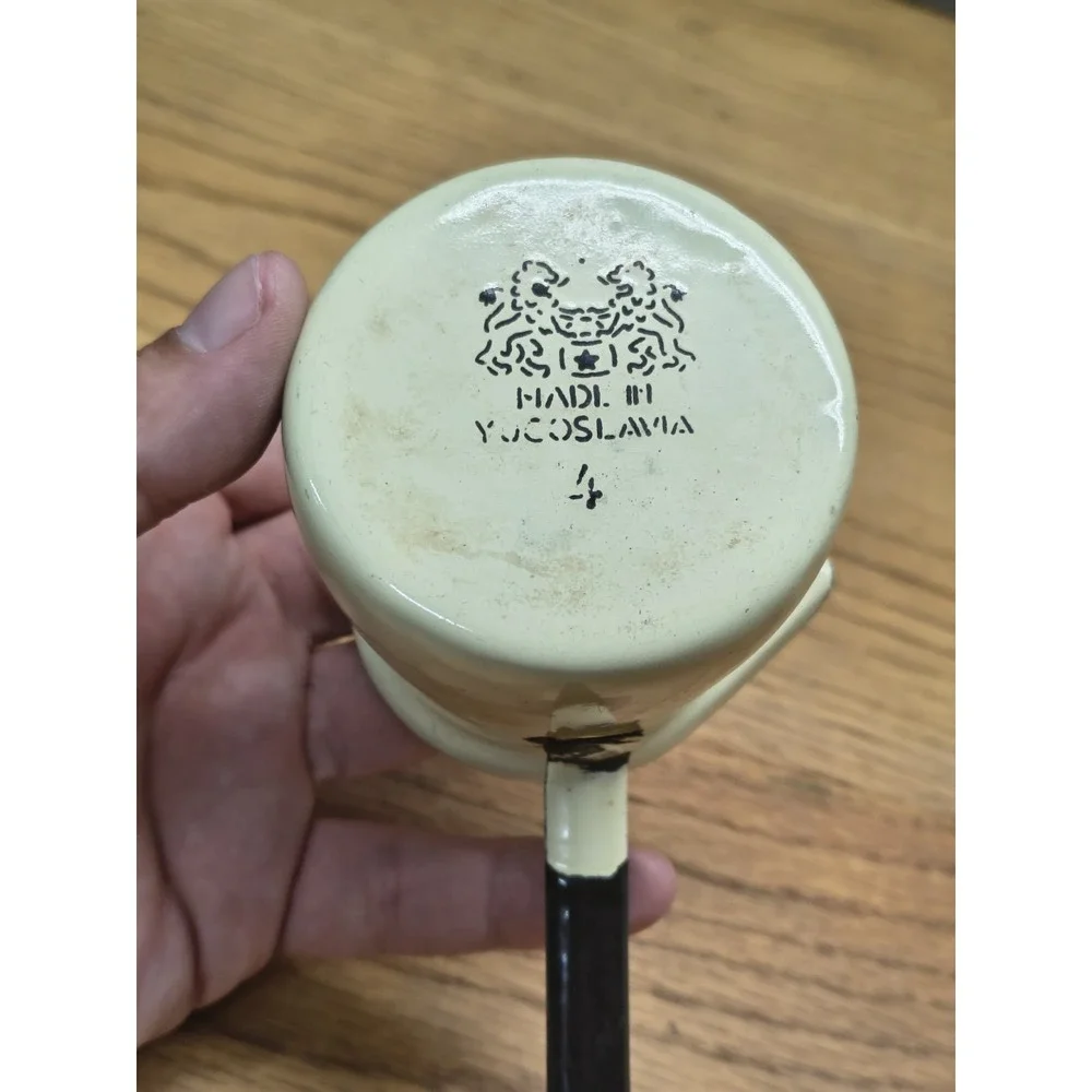 Ladle Enamel Vintage Sip Dip Pour Cup Scoop Long Handle